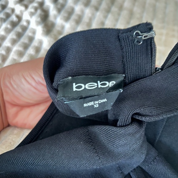 bebe Black Halter Midi Dress with Fringe - Picture 8 of 8